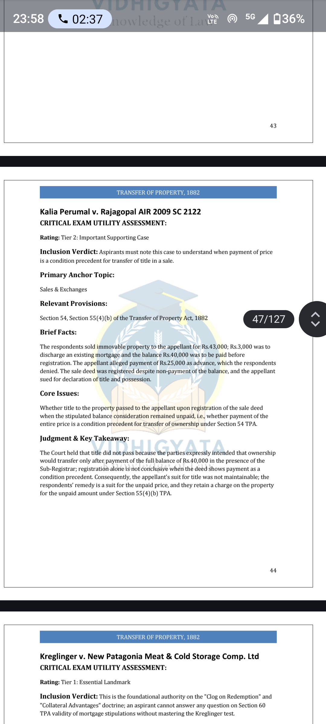 Transfer of Property Act, 1882 Judgement Manual - Image 3